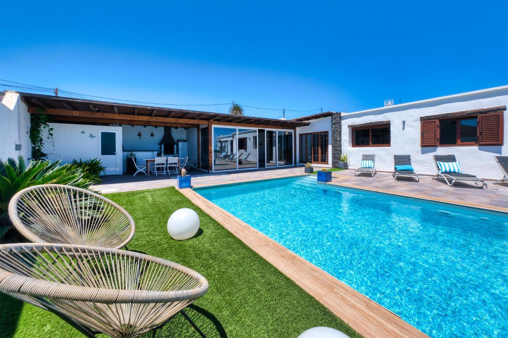 Villa Macher Piscina Y Bar Piscina Tías Eksteriør bilde