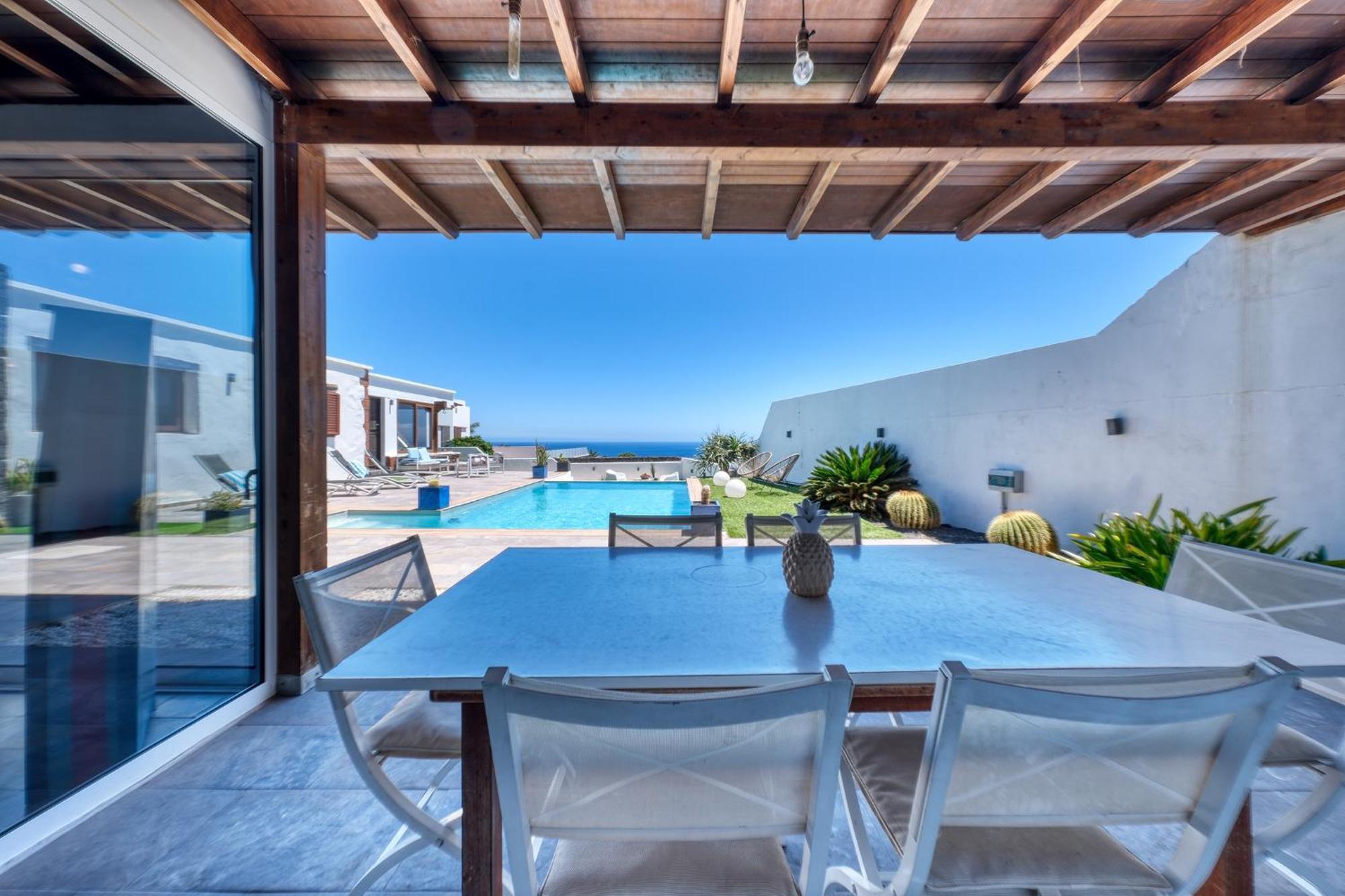Villa Macher Piscina Y Bar Piscina Tías Eksteriør bilde