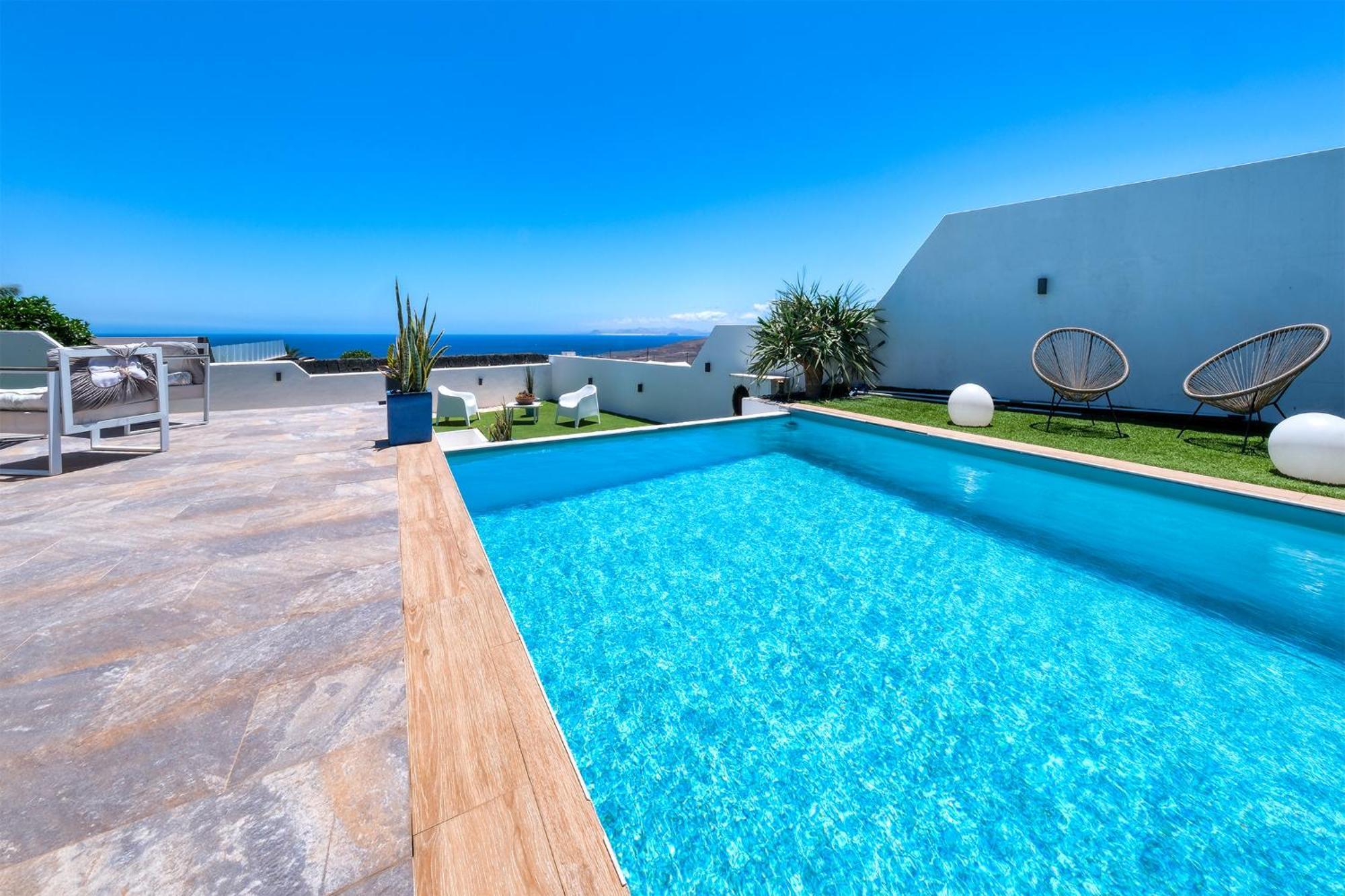 Villa Macher Piscina Y Bar Piscina Tías Eksteriør bilde