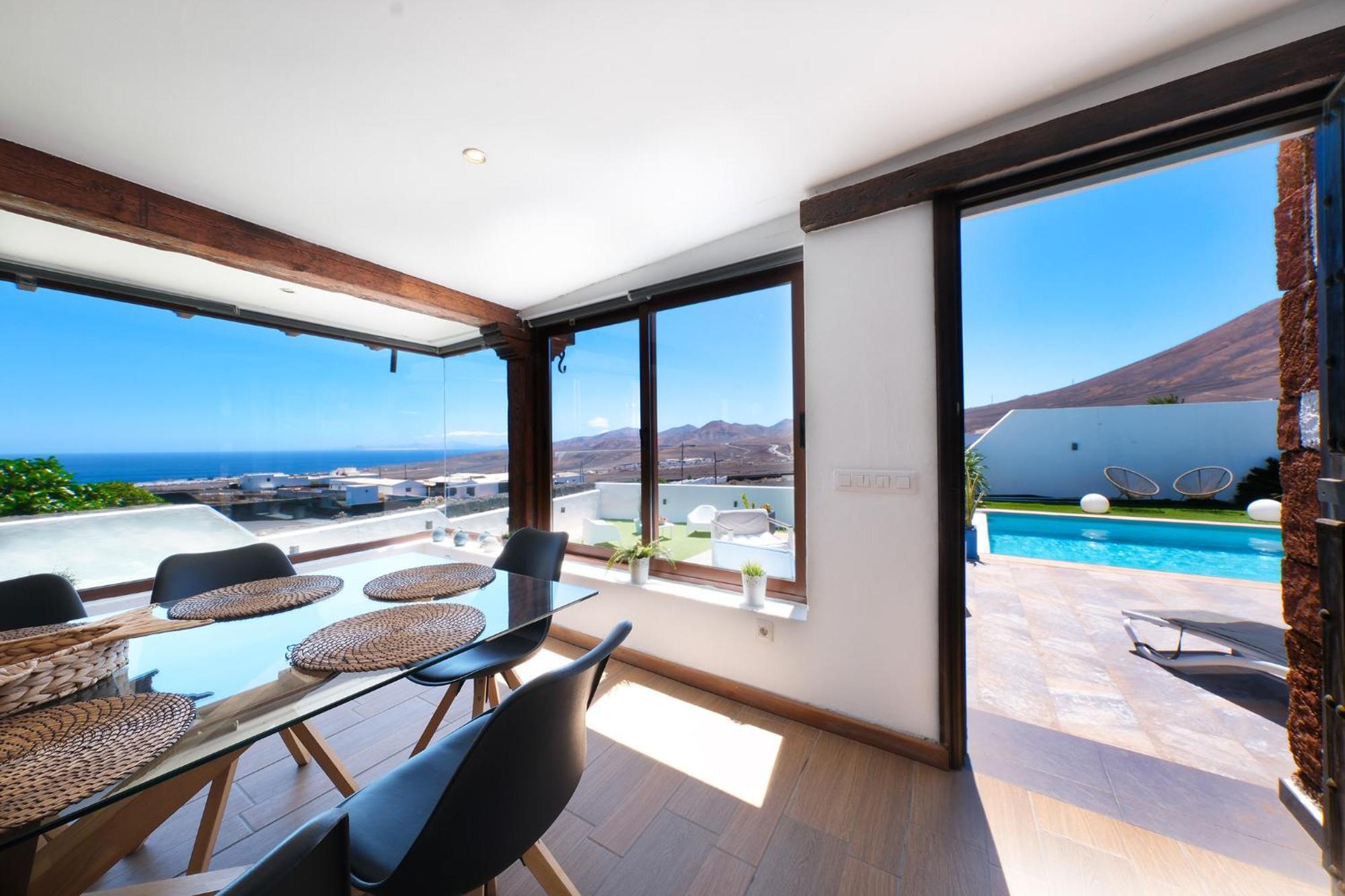 Villa Macher Piscina Y Bar Piscina Tías Eksteriør bilde