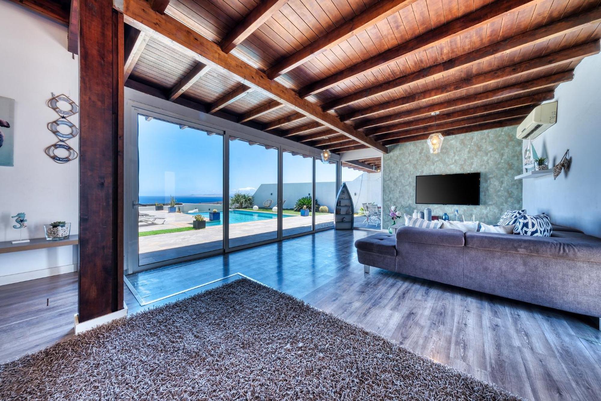 Villa Macher Piscina Y Bar Piscina Tías Eksteriør bilde