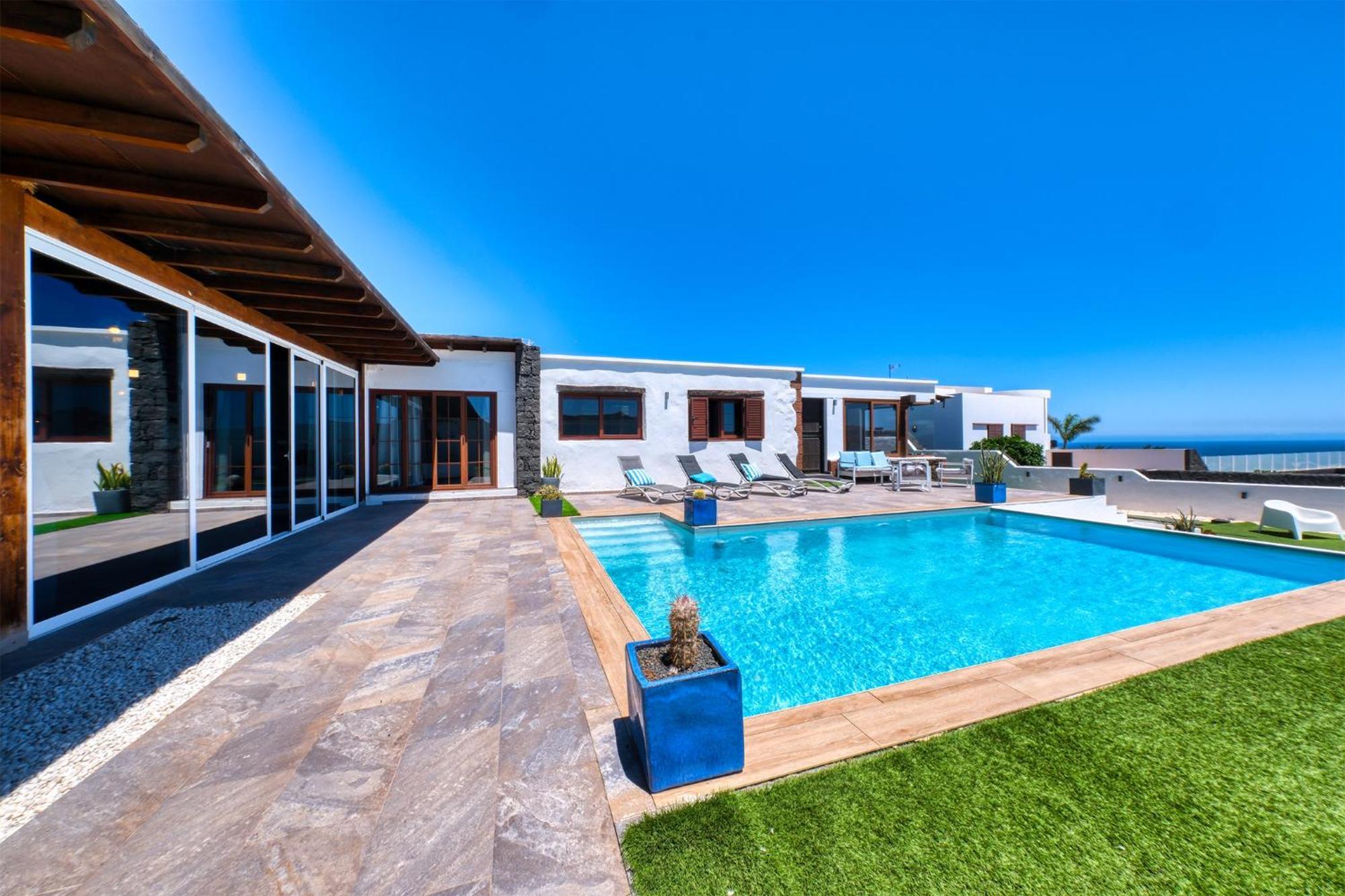 Villa Macher Piscina Y Bar Piscina Tías Eksteriør bilde