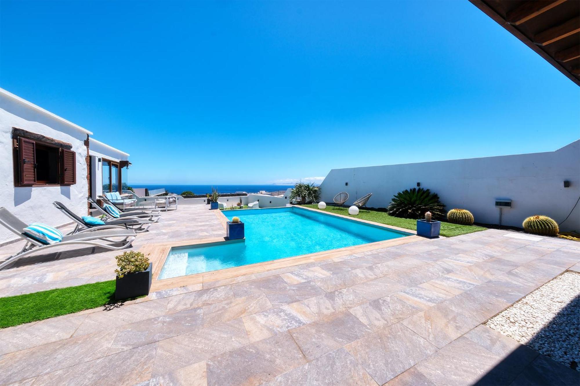 Villa Macher Piscina Y Bar Piscina Tías Eksteriør bilde